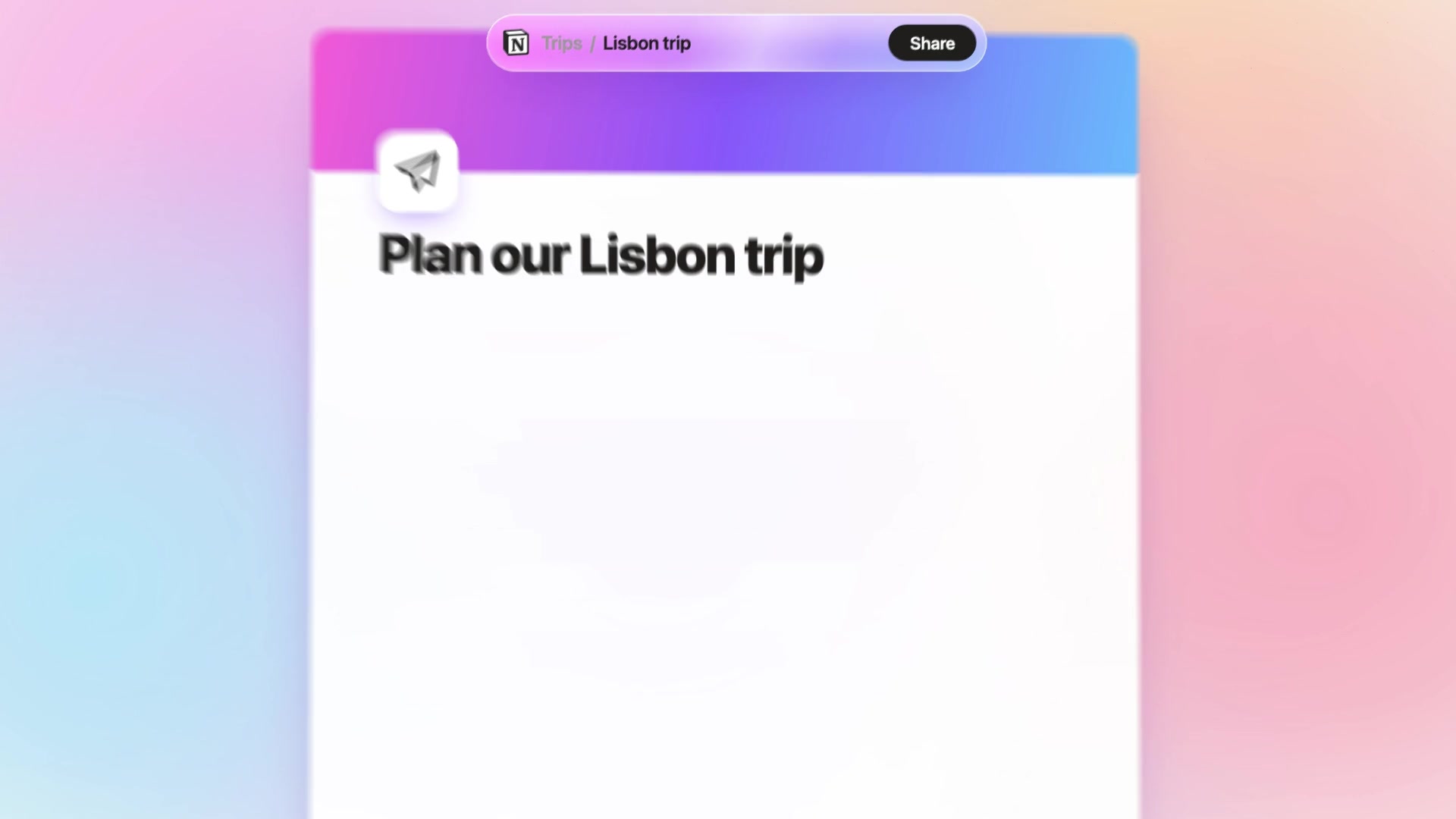 Standbild aus meinem unabhängigen Notion-Motion-Design-Spot.